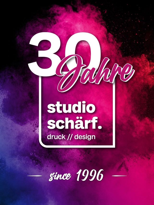 30 Jahre studio schärf. druck // design, since 1996